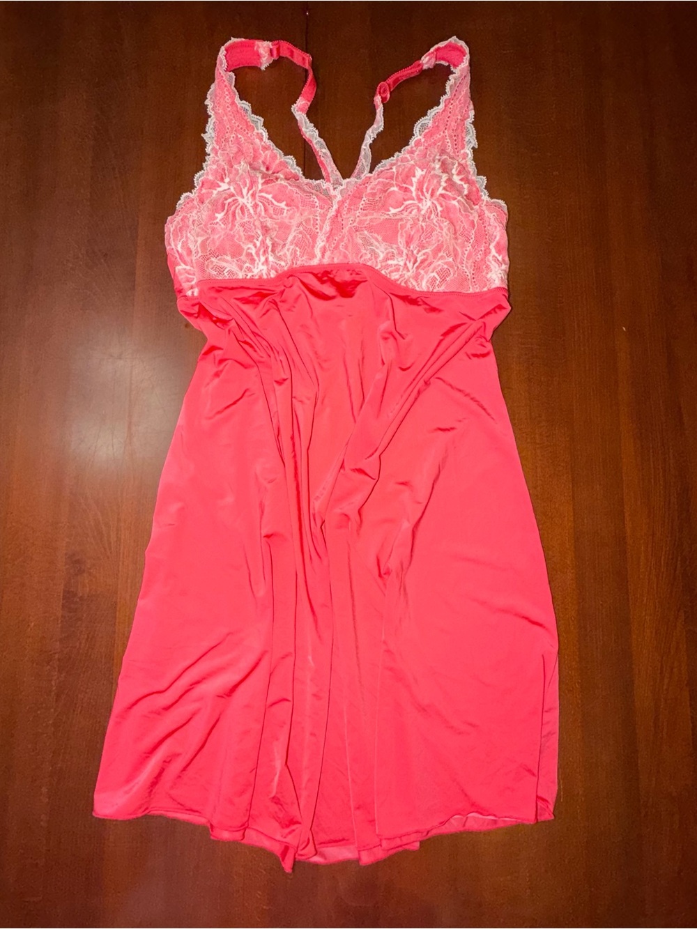 Soma Hot Pink Lace Chemise & Robe 2 Piece Set Size Small